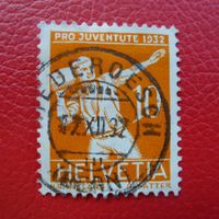1932: J62 (Pro Juventute) Vollstempel: NIEDEROESCH: 17.DEZ.