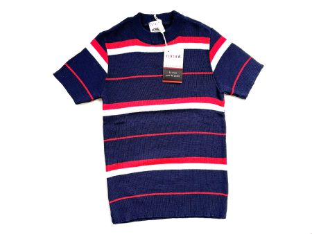 Pullover Kinder Navy gestreift NEU ca. 8 Jahre VINTAGE 1970s