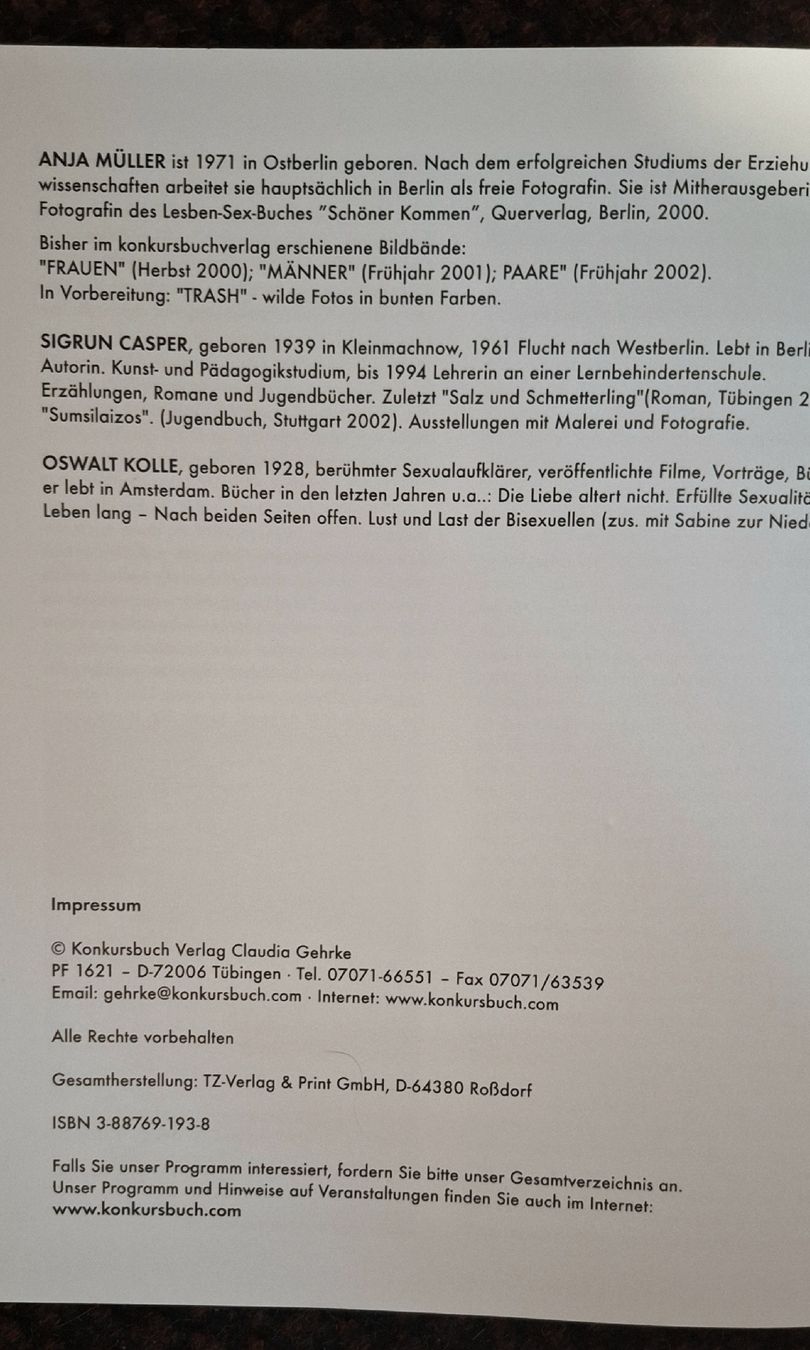 Libri: Anja Müller Sechzig Erotische Fotografien Buch"Sechzig plus" – Usato da Emmenbrücke venduto da abu_9mj8 5
