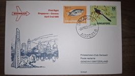 Swissair Singapore - Geneva 02.04.1969