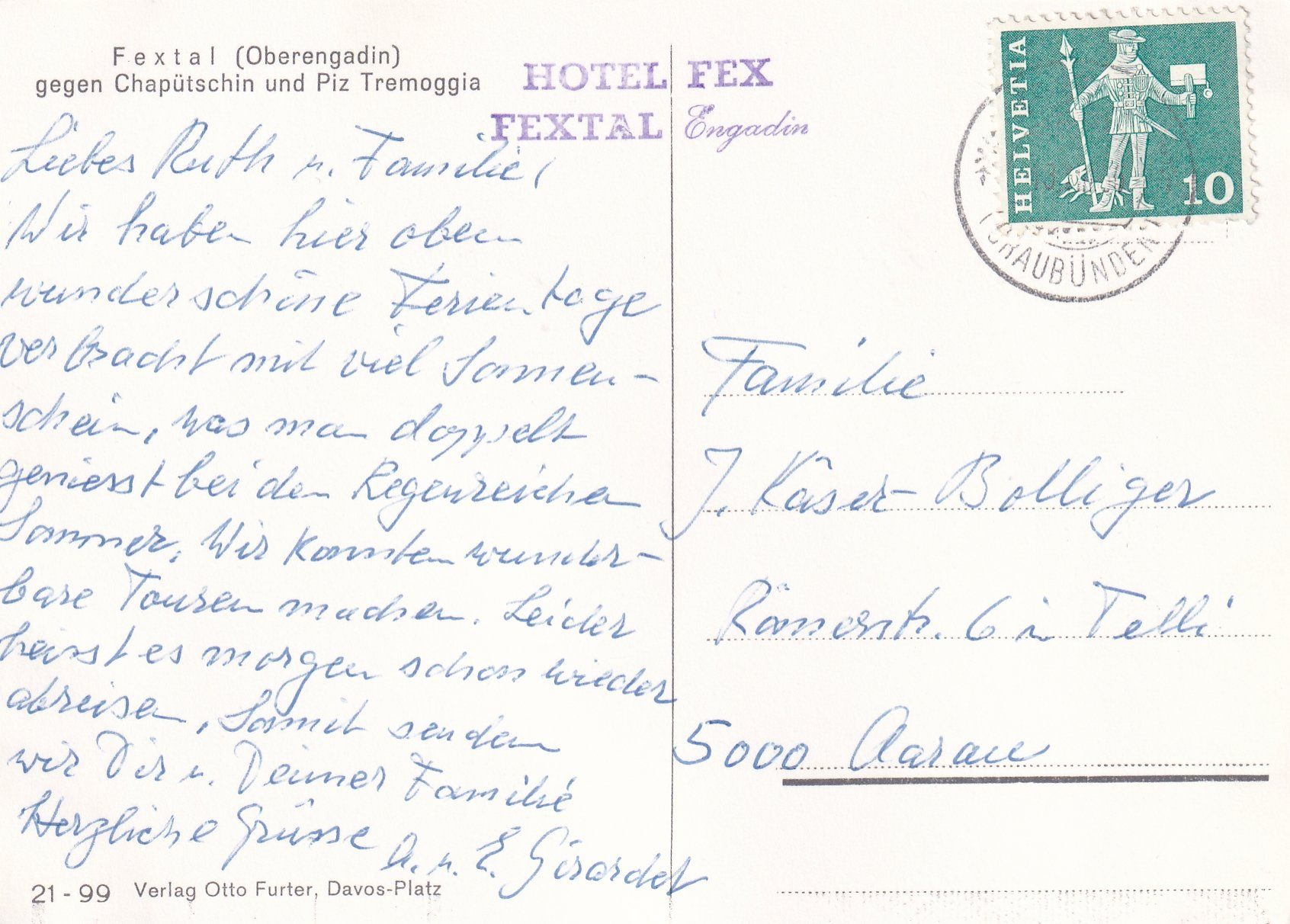 Cartoline postali: Fextal /bo – Usato da Hombrechtikon venduto da Rudolf07 1