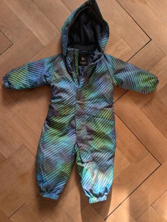 Kids overall striped blue green size 80 9-12 months used