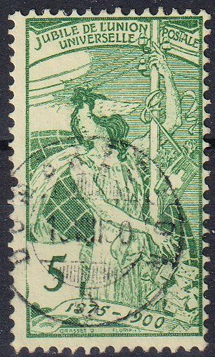 Alle Briefmarken: 77B, UPU, Vollstempel – Gebraucht aus Basel von Bingis