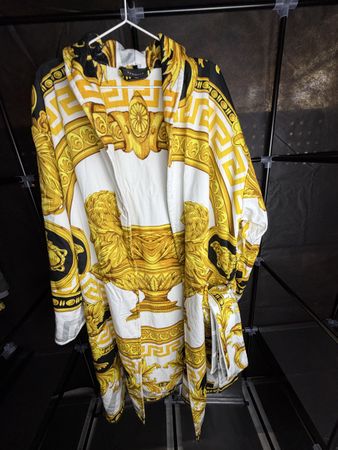 Versace Bademantel Gold Weiss