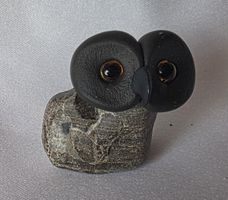 EuleFigur Naturstein Handgemacht sieh Foto wunder schön 