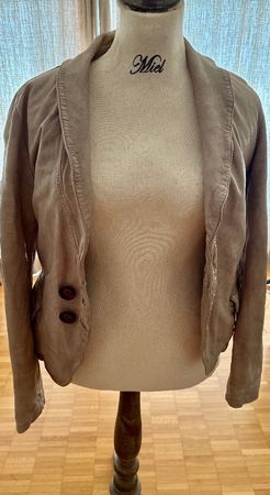 Lederjacke in Etoup-Farbe