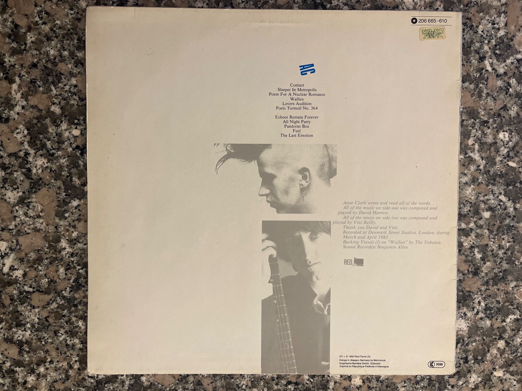 Dischi in vinile: A72/Anne Clark - Changing Places – Usato da Frutigen venduto da Philippe_jsp 1