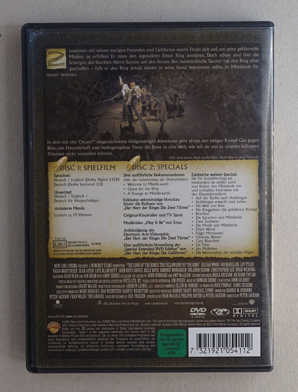 Alle DVDs: Der Herr der Ringe - Die Gefährten – Gebraucht aus Sessa von fraenklishop 1