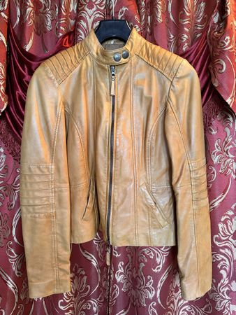 Lederjacke, von Tom Tailor, XS, wie neu, hellbraun