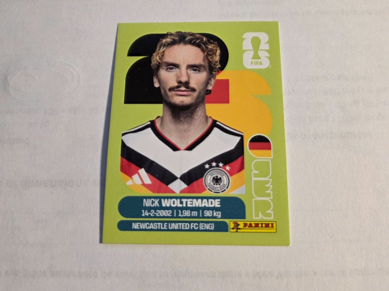 Panini Carte collezionabili: Panini  2026 NICKWOLTEMADE GER 20 – Nuovo (secondo la descrizione) da Grand-Lancy venduto da Seo67