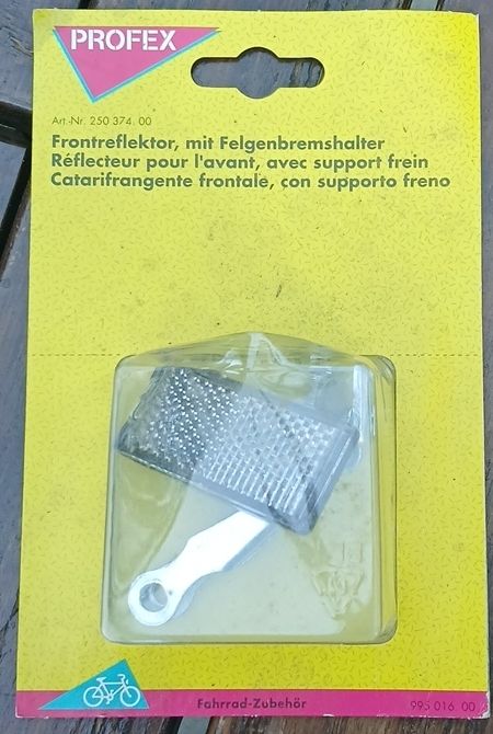 Pezzi di ricambio: Profex Frontreflektor mit Felgenbremshalter neu – Nuovo e nell'imballaggio originale da Ettenhausen TG venduto da Daniel990