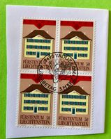 Briefmarken aus Liechtenstein 4 er Block mit Papier 