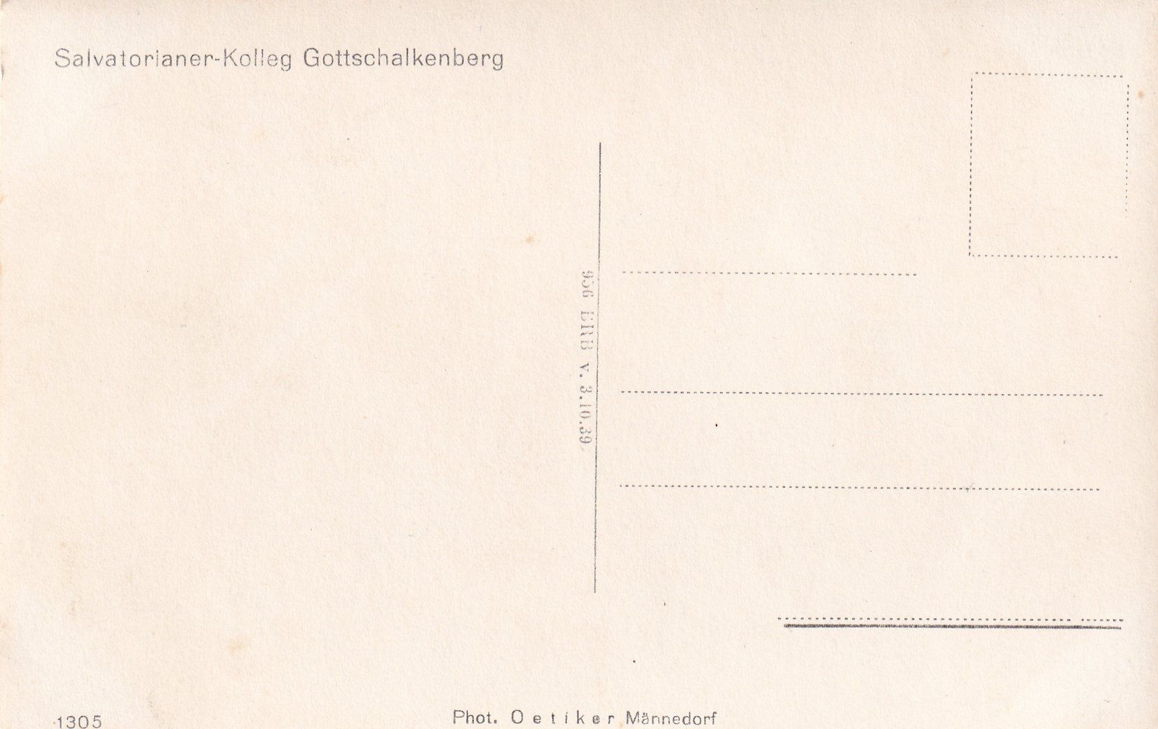 Cartoline postali: Gottschalkenberg - Salvatorianer-Kolleg /bb – Usato da Hombrechtikon venduto da Rudolf07 1
