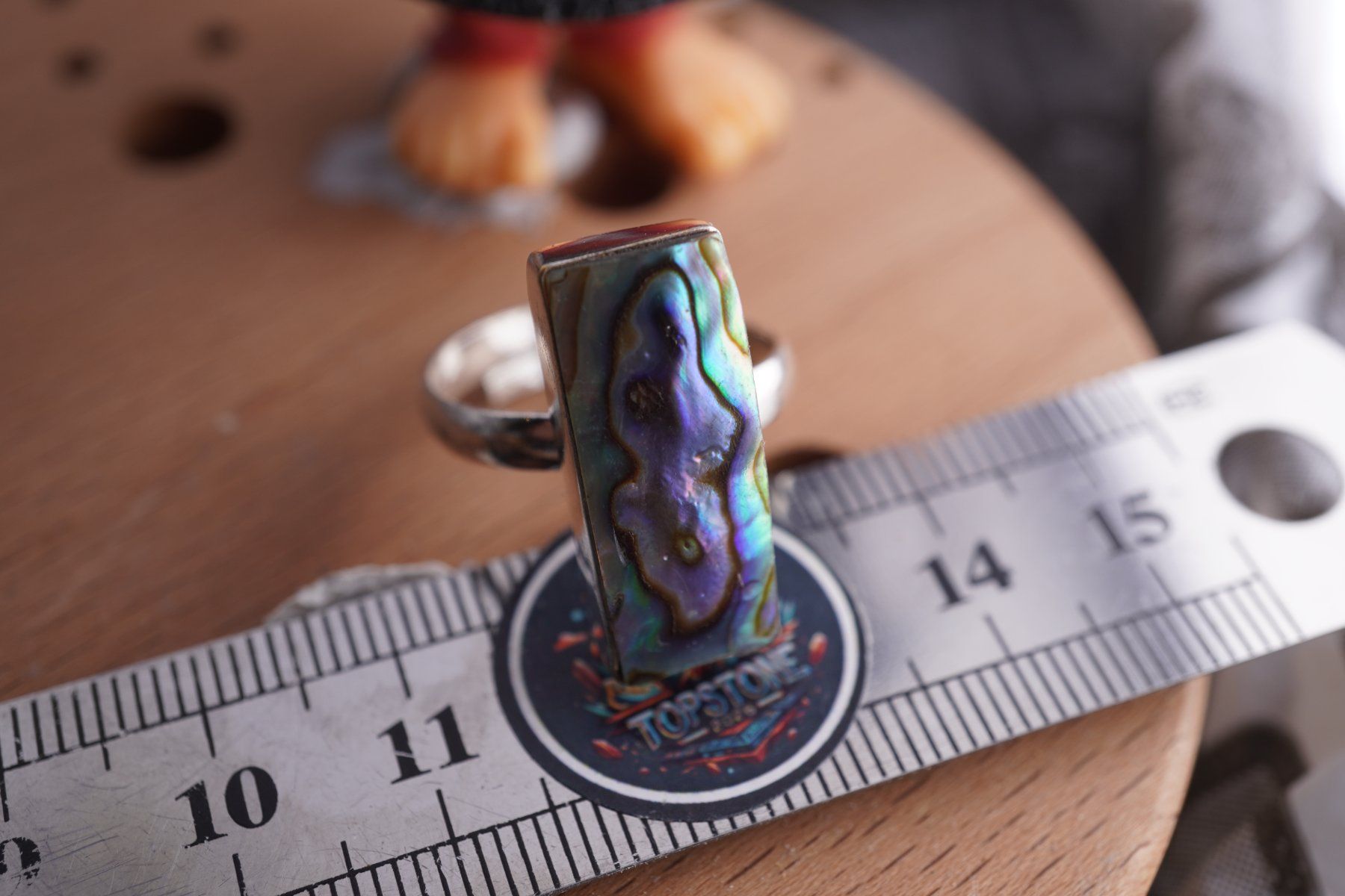 Minerali & Pietre curative: Abalone Paua ring Grösse  Variabel     (Räumung!) – Nuovo e nell'imballaggio originale da Eschenbach SG venduto da topstone 2