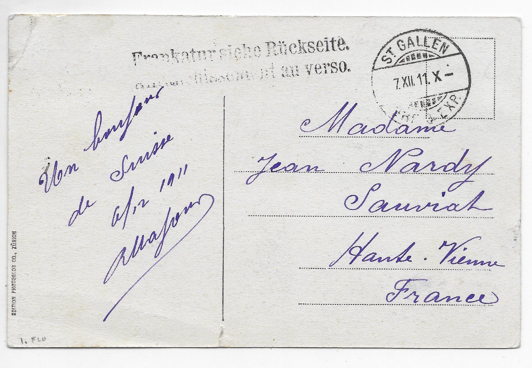 Ansichtskarten: Badeanstalt in Arbon um 1911 – Gebraucht aus Hefenhofen von Richsalz 1