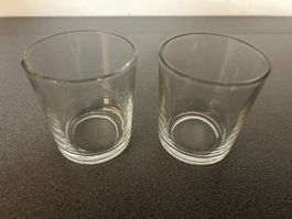 2x süsse schlichte Teelichthalter - 2x jolis porte-bougies