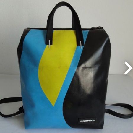 Tasche FREITAG Rucksack Jaho/blau gelb schwarz guter Zustand