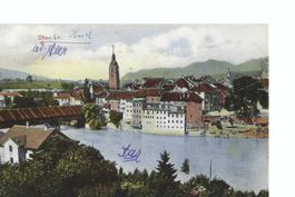 Olten SO, Holzbrücke über die Aare; Guggenheim 6826