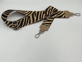 Schulterriemen "Zebra Taupe"