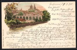 Litho Lausanne, Vue prise de Montbenon