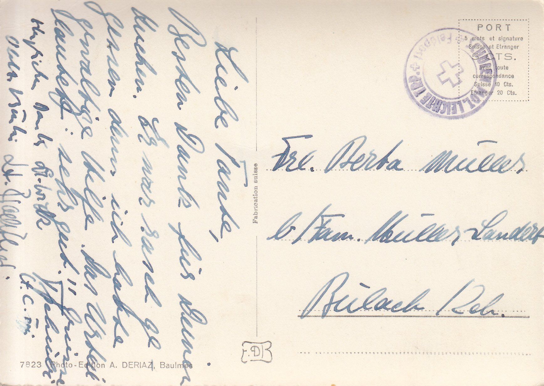 Ansichtskarten: Berner Alpen Nebelmeer ca. 1940 – Gebraucht aus Bürglen TG von StampGraf 1
