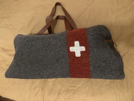 Reisetasche Bestswiss WD 32 Wollfilz grau 62x28x20 cm