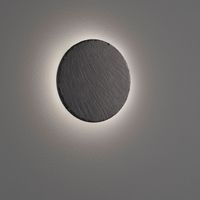 LED Wandleuchte, Schwarz, Rund, 20 cm Ø