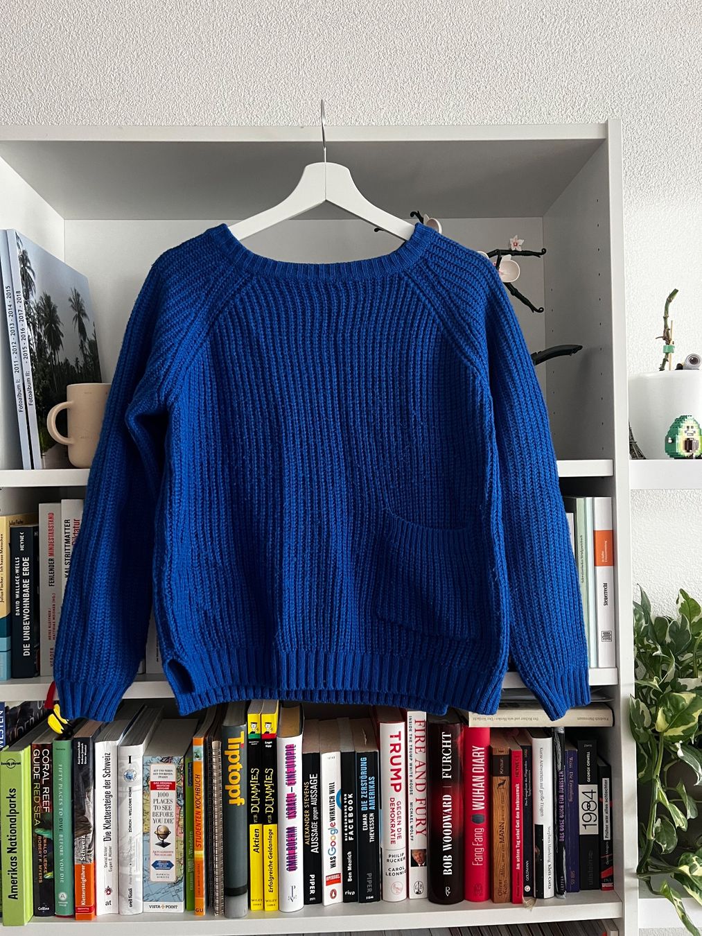Maglioni & Felpe: Vintage Strickpullover Grobstrick – Royalblau – Usato da Lenzburg venduto da impulsive-buyer