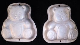 2 x Teddybär Kuchenform, Backform, Vintage