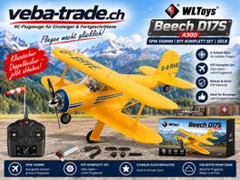 Beech D17S, gelb, Spannweite 550mm 2,4GHz 4CH 3D / 6G RTF