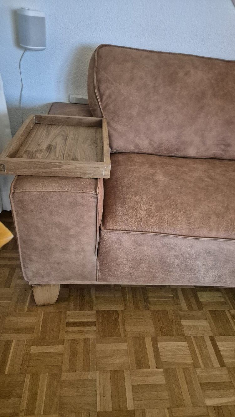Sofas: echtes Rindsleder Ecksofa braun 3.10m x 2.25m mit Ablage – Neu (gemäss Beschreibung) aus Dietlikon von Anho00 1