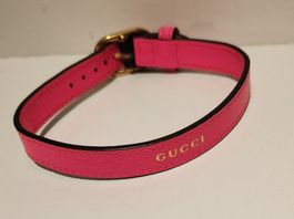 Gucci Hundehalsband 100% Original Leder & goldiger Hardware