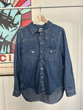Denim Shirt Zara Blue Size M 