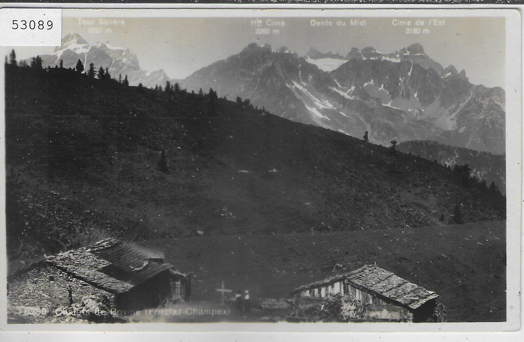 Cartoline postali: Chalets de Bovine - Forclaz-Champex – Usato da Ettingen venduto da Kartenplanet