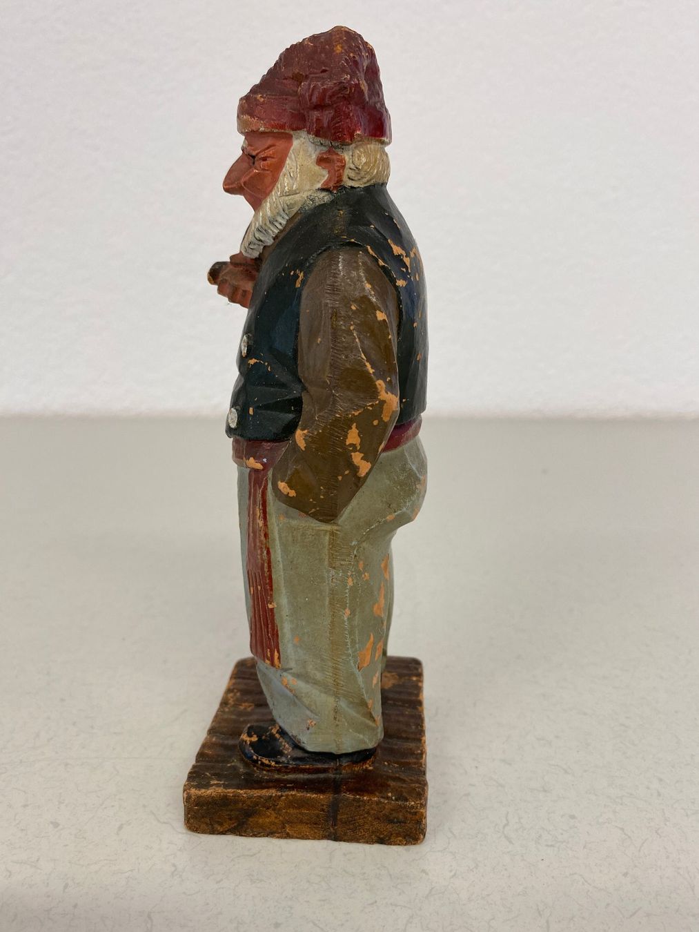 Statuette: Vintage handgeschnitzte Holzfigur, Älpler mit Backpfeife – Usato da Niederhelfenschwil venduto da Chleeblatt1938 3