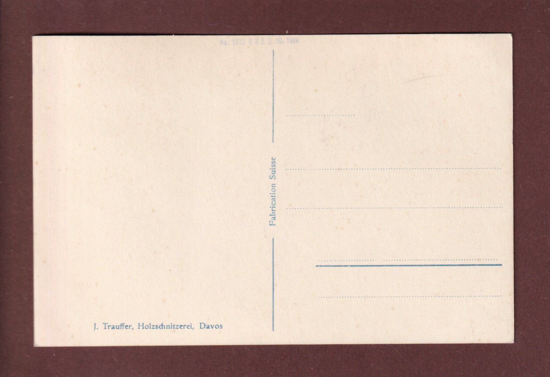 Cartoline postali: SERTIG DAVOS – Usato da Pully venduto da nicecards 1