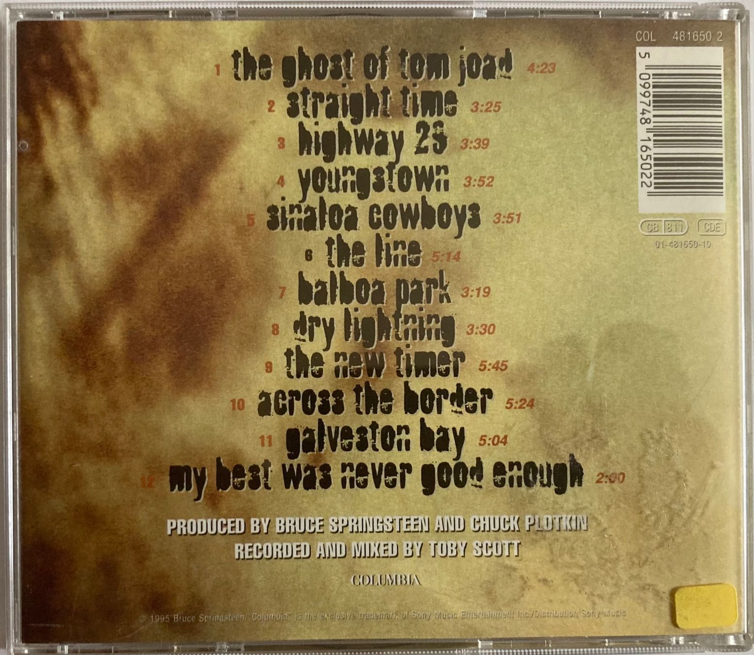 CD: BRUCE SPRINGSTEEN - THE GHOST OF TOM JOAD – Usato da Poliez-Pittet venduto da Newtown-Records 1