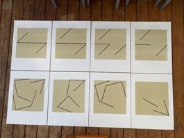 Limitierte Kunstmappe mit 8 Lithografien, Ruedi Reinhard