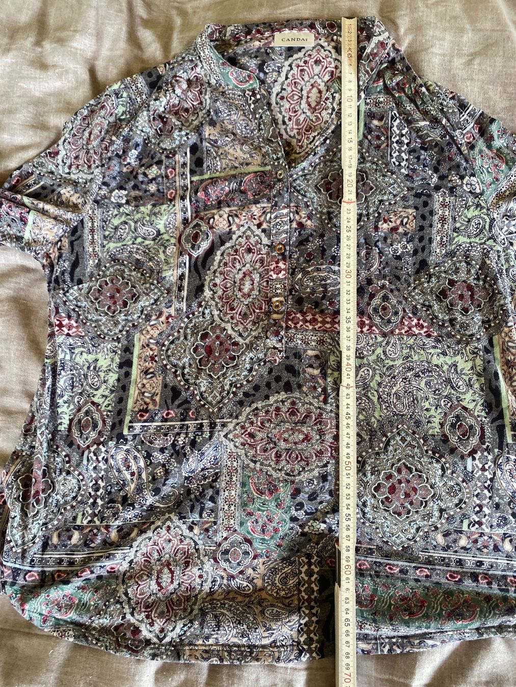 C&A Blusen: CANDA C&A BLUSE/SHIRT Gr.42/44 bunt gemustert – Gebraucht aus Frauenfeld von Boldi46 5