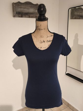 Dunkelblaues T-Shirt, Gr. M, More Comfort - Chicorée 