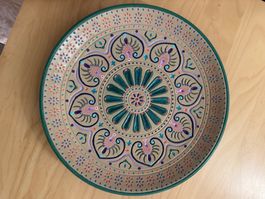 Handbemalte Dekorative Wandteller, Herbst Mandala Motiv