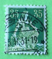 Helvetia mit Schwert  mit Stempel   