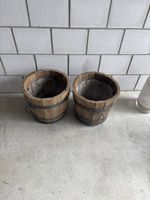 Seau bois décoratif deux pièces hauteur 45cm
