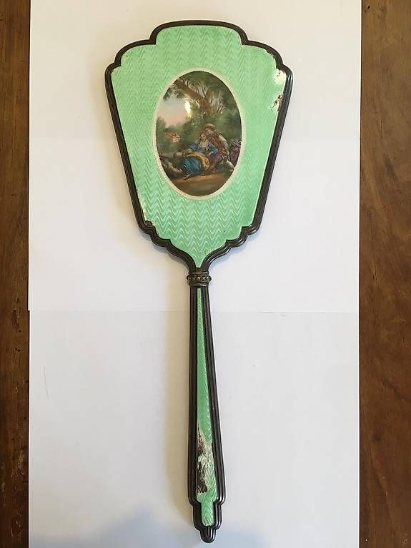 Altro per la cura del corpo: Antik Badezimmer-Set Emaille und Silber 935 – Usato da Lugano venduto da Emi.2798 2