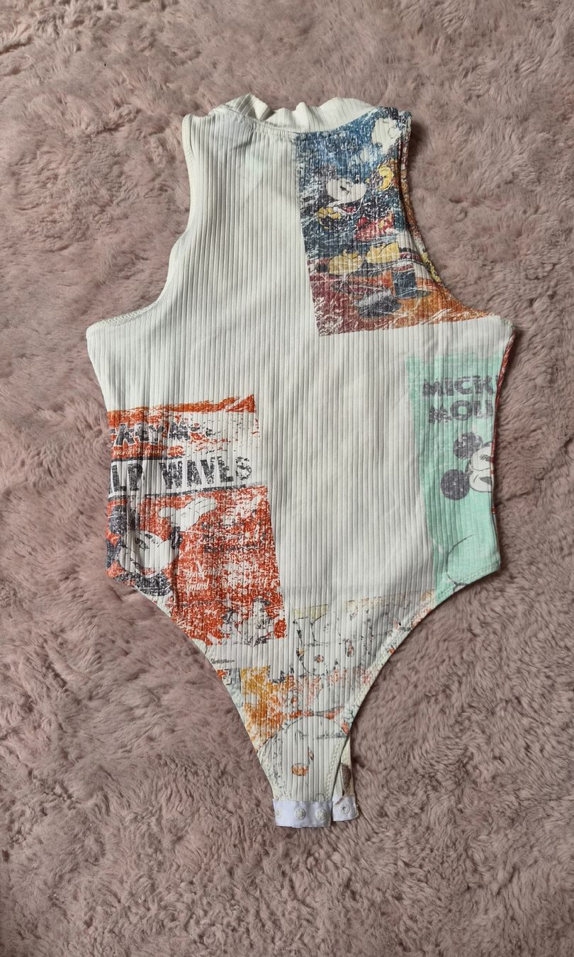 Desigual Top: Body Desigual Grösse S weiss bunt Patchwork Disney  – Nuovo (secondo la descrizione) da Mellingen venduto da BiBi.16 2