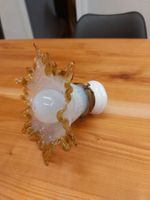 Antike Decken Lampe mit seltenem schõnem Schirm
