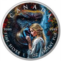 Kong Bond Maple Leaf 2025 Canada 1 Unze SILBER - COLOR EDIT