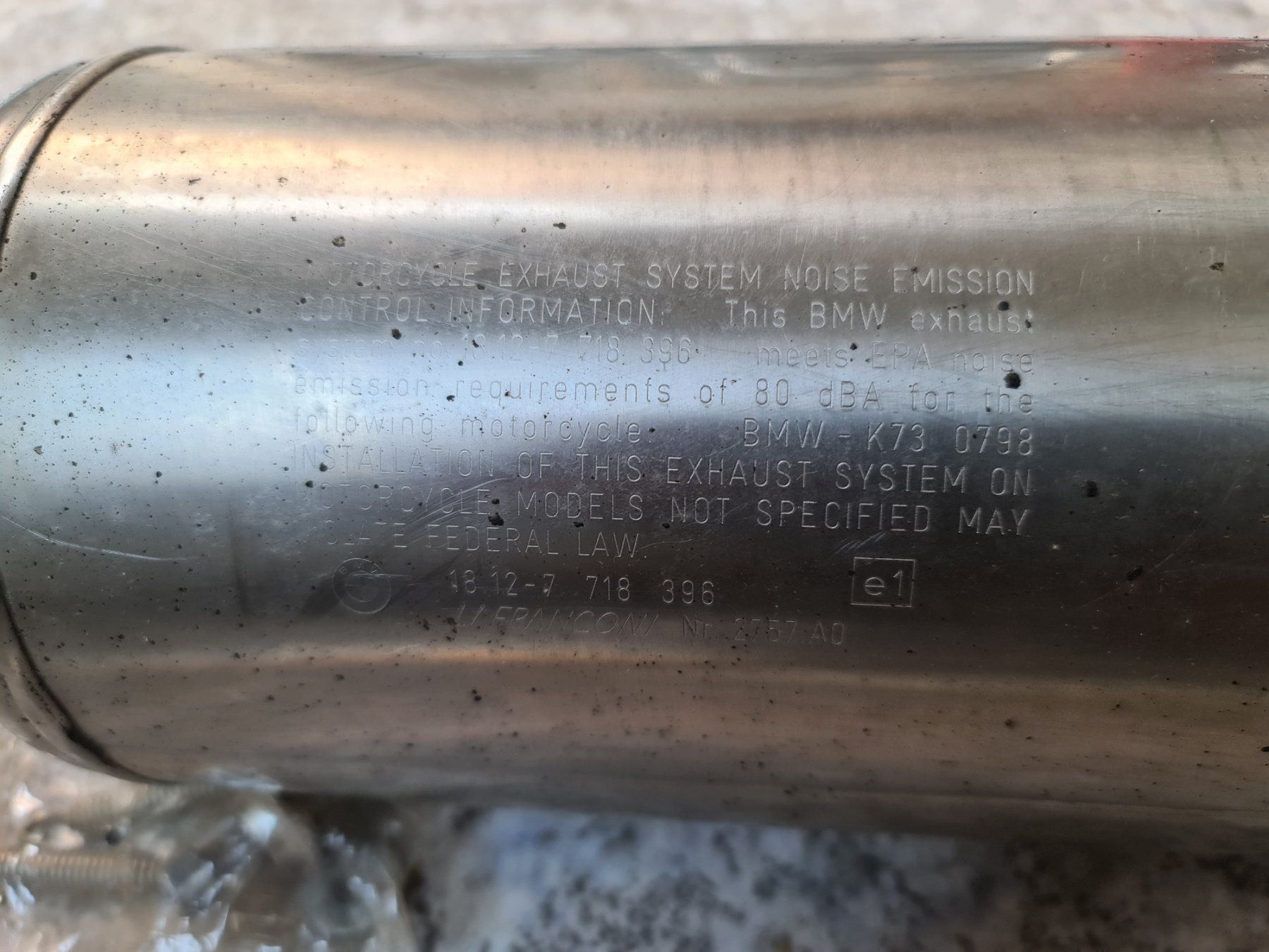 BMW Auspuffanlagen: BMW Auspuff F800R Original – Gebraucht aus Windlach von Noldi6 3
