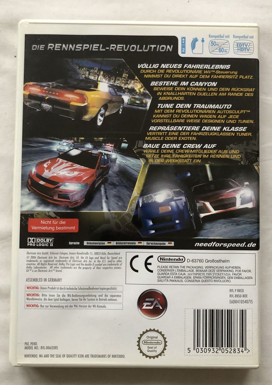 Nintendo Spiele: Nintendo Wii - Need for Speed: Carbon – Gebraucht aus Schaffhausen von durruti 2