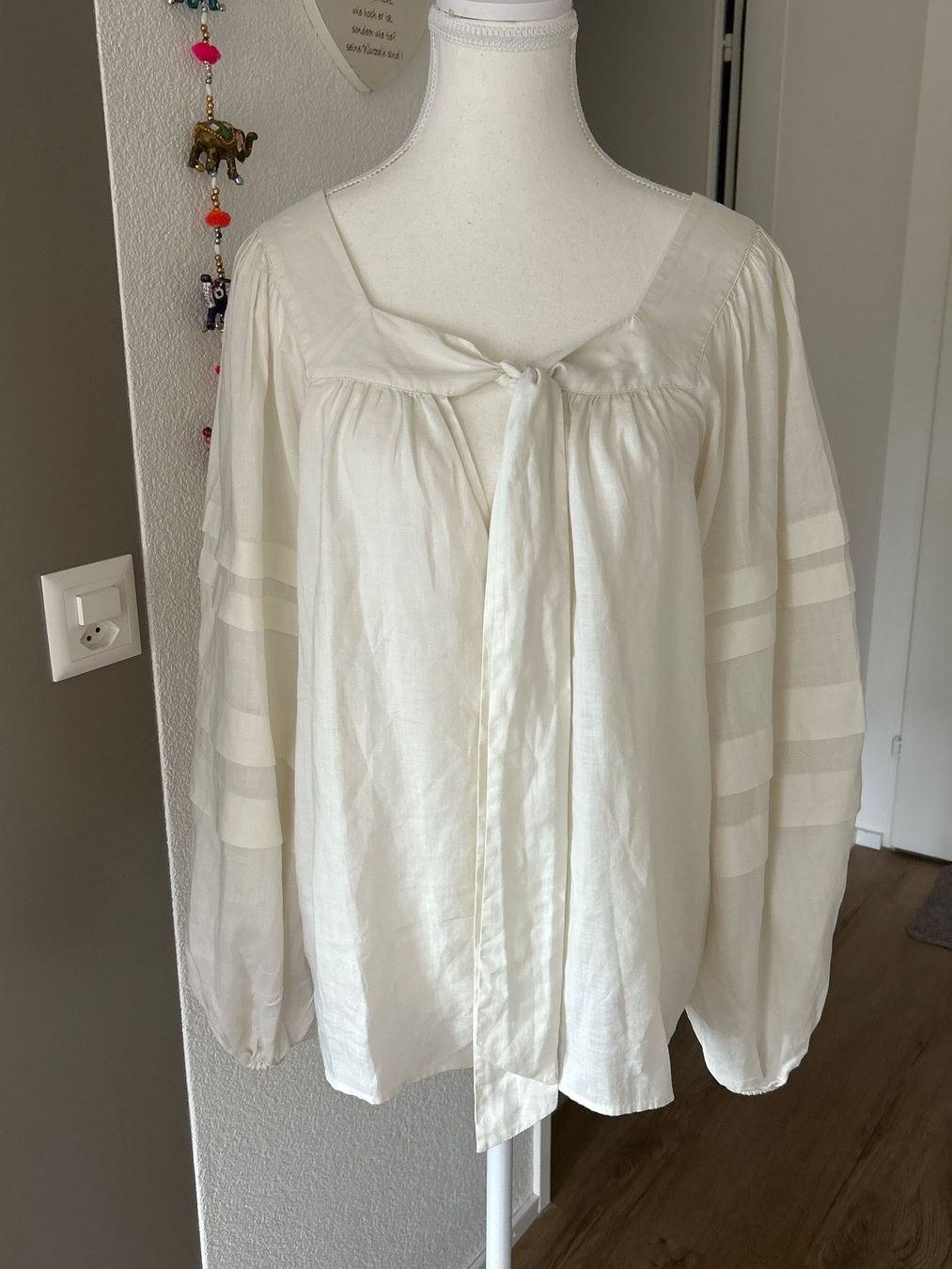 Camicette: Schickes langarm  Blusenshirt cremefarbig – Usato da Brunnen venduto da Nala2929 3